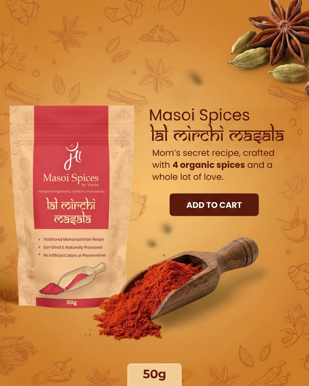 Masoi Malvani Spice Combo | Authentic Malvani Spice Pack | 3*50 g Masala Pack