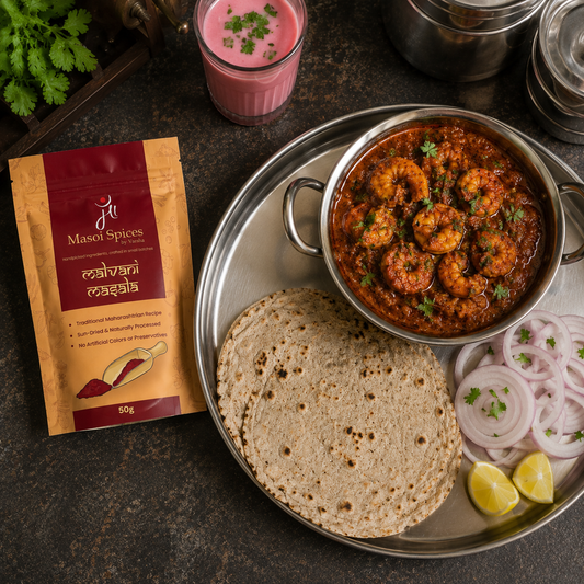 Authentic Masala Sukka Prawns Recipe for 2 People | Made with Masoi Malvani Masala