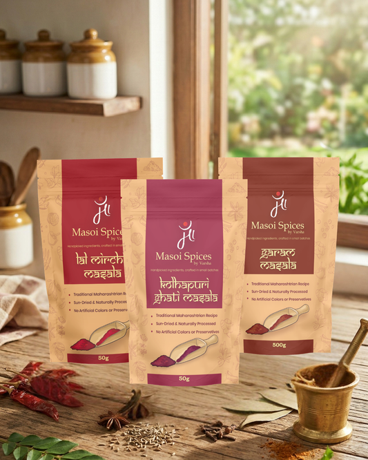 Masoi Kolhapuri Spice Combo | Authentic Kolhapuri Spice Pack | 3*50 g Masala Pack